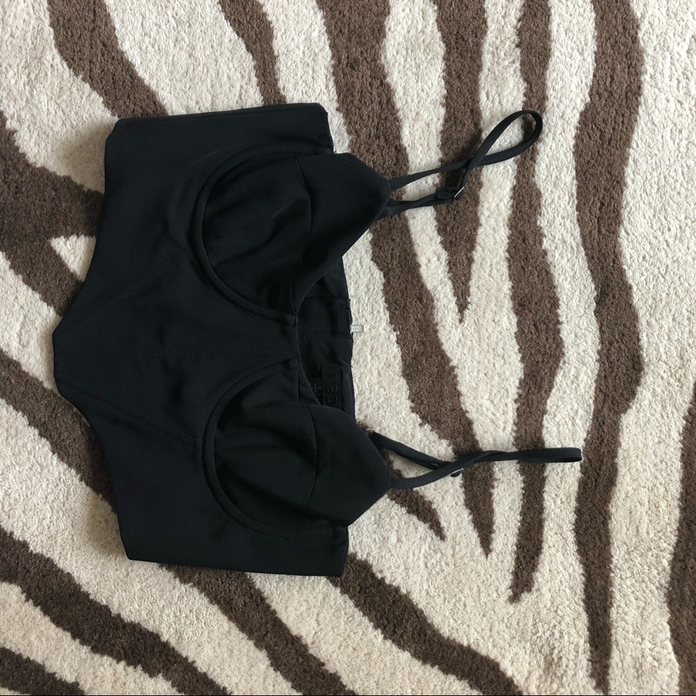 NBD black corset bra top size small